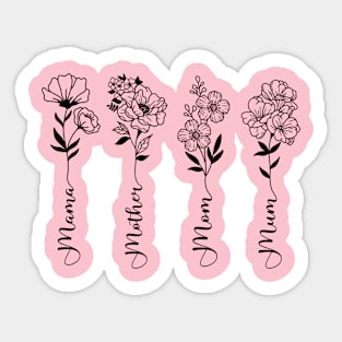 Mom Wildflowers Mother's Day Sticker